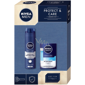 Nivea Men Protect & Care 2v1 voda po holení 100 ml + pena na holenie 200 ml, kozmetická sada