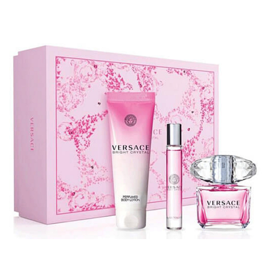 Versace Bright Crystal toaletná voda pre ženy 90 ml + sprchový gel 150 ml + toaletná voda 10 ml, darčeková sada