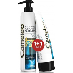 Delia Cosmetics Cameley BB Keratínový šampón pre jemné vlasy bez objemu 250 ml + kondicionér 200 ml, duopack