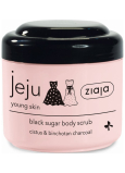 Ziaja Jeju Čierny cukrový telový peeling s protizápalovými a antibakteriálnymi účinkami 200 ml