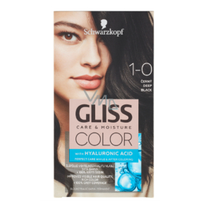 Schwarzkopf Gliss Color farba na vlasy 1-0 Čierny 2 x 60 ml