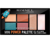 Rimmel London Mini Power Palette paletka očných tieňov, pery a líca 004 Pioneer 6,8 g