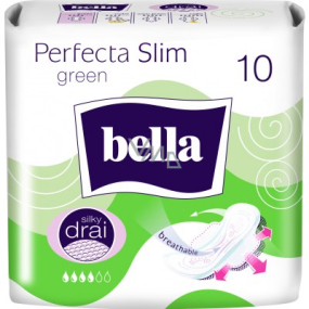 Bella Perfecta Slim Green ultratenké hygienické vložky s krídelkami 10 kusov