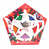 Anglický čajový obchod Organic Red and Silver Poinsettia Candy + Oolong, citrón a malina + vianočný koláč + kokosový čaj + biely čaj, kokos a mučenka + čierny čaj s medom a melónom 16 kusov čajových pyramíd, 32 g