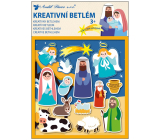 Vianočné penové samolepky kreatívny betlehem 21 x 26 cm
