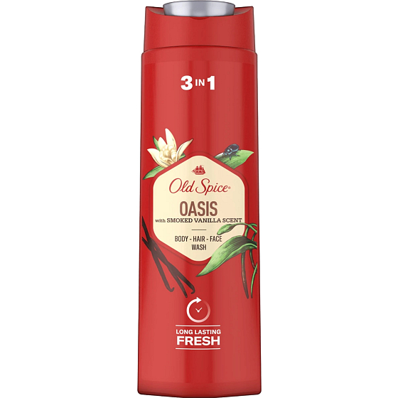 Old Spice Oasis 3v1 sprchový gél na tvár, telo a šampón pre mužov 400 ml