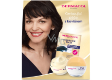 Dermacol Gold Elixir SPF10 omladzujúci kaviárový denný krém 50 ml + omladzujúci kaviárový nočný krém 50 ml + omladzujúca maska s kaviárom 2 x 8 g, kozmetická sada pre ženy