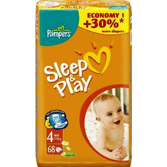 Pampers Sleep & Play 4 Maxi Jumbo 7-18 kg plienkové nohavičky 68 kusov