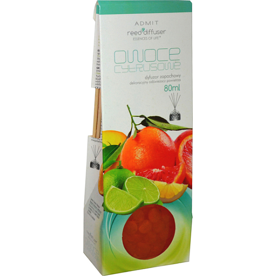 Reed Diffuser Citrusy vonné tyčinky osviežovač vzduchu 80 ml
