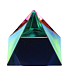 Sklenená pyramída s farebným pokovom 50 mm