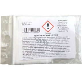 Kyselina sorbová E 200 pre potraviny 10 g