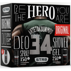 Str8 Original sprchový gél pre mužov 250 ml + dezodorant sprej 150 ml, kozmetická sada