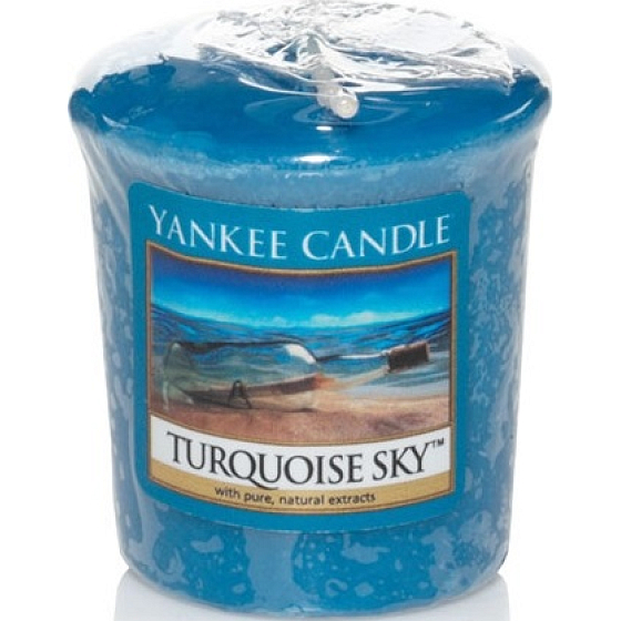 Yankee Candle Turquoise Sky - Tyrkysové neba vonná sviečka votívny 49 g