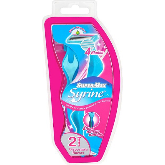 Super-Max Syrine 4břitý holiaci strojček pre ženy 2 kusy