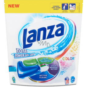 Lanza Total Power Color gélové kapsule na pranie farebnej bielizne 28 kusov