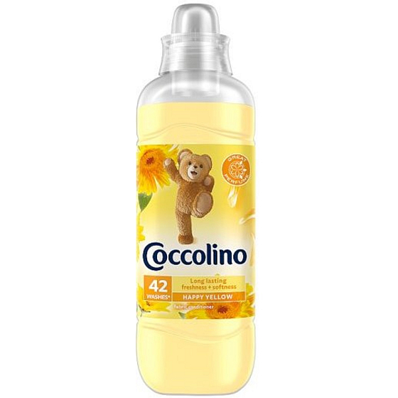 Coccolino Happy Yellow koncentrovaná aviváž s dlhotrvajúcou vôňou po vypraní 42 dávok 1,05 l