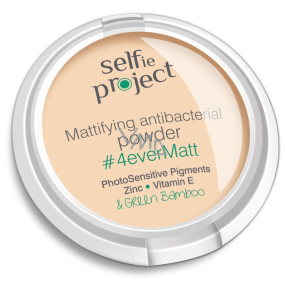 Selfie Project 4ever Matt zmatňujúci antibakteriálne púder Natural colour 9 g