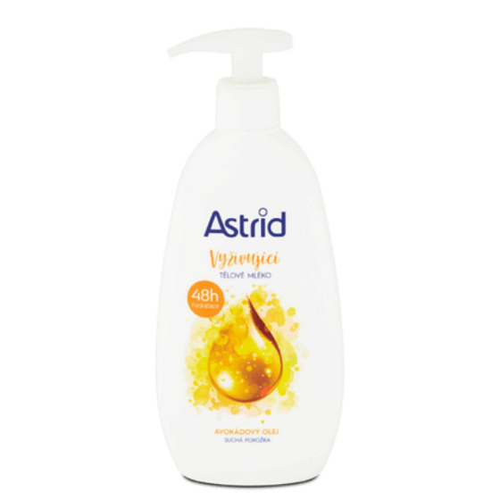 Astrid Vyživujúce telové mlieko 400 ml dávkovač
