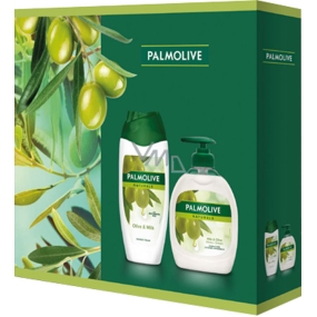 Palmolive Naturals Olive & Milk sprchový krém 250 ml + Olive & Milk tekuté mydlo dávkovač 300 ml, kozmetická sada