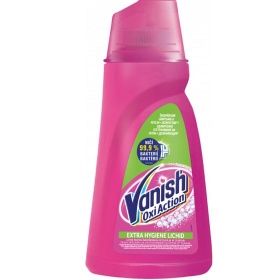 Vanish Oxi Action Extra Hygiene tekutý odstraňovač škvŕn 940 ml
