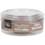 Woodwick Sand & Driftwood - Piesok a naplavené drevo vonná sviečka s dreveným knôtom petite 31 g