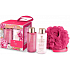 Grace Cole Pink Peony & Vetiver sprchový gél 100 ml + telové mlieko 100 ml + kúpeľová žinka, kozmetická sada