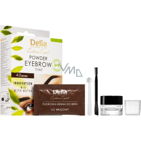 Delia Cosmetics Eyebrow Expert Henna powder farba na obočie 4.0 hnedá 4 g