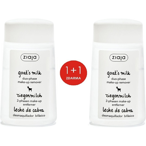 Ziaja Dvojfázový odličovač očí a pier z kozieho mlieka 2 x 120 ml, duopack