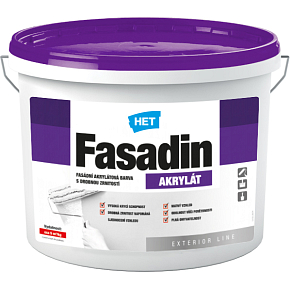 Het Fasadin fasádna farba s jemným zrnkom, biela, 3 kg Het Fasadin fasádna farba s jemným zrnkom, biela, 3 kg