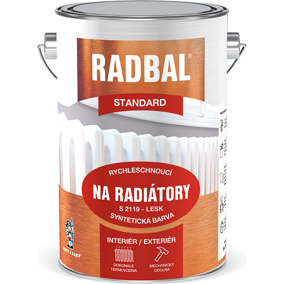 Radbal Standard S2119 farba na radiátory, biela, 4 l