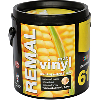 REMAL Vinyl Color mat umývateľná farba na stenu, 610 pastelovo žltá, 3,2 kg