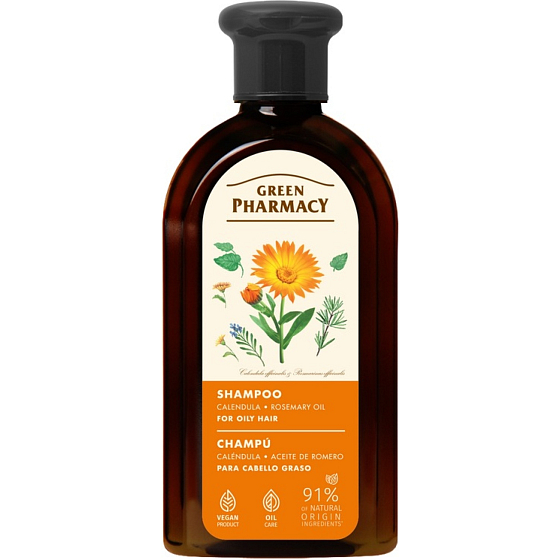 Green Pharmacy šampón na mastné vlasy s nechtíkom a rozmarínom 350 ml