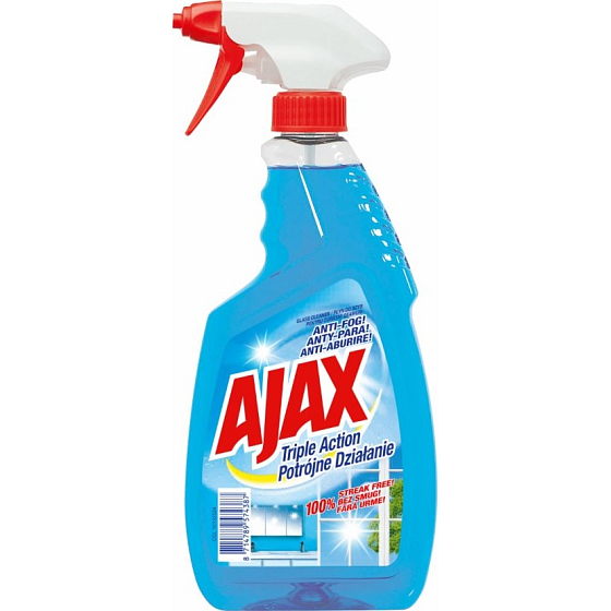 Ajax Triple Action Anti-Fog Sklá čistiaci prostriedok rozprašovač 500 ml