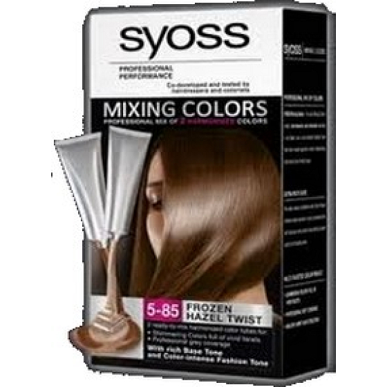 Syoss Mixing Colors dlhotrvajúca farba na vlasy 5-85 Ľadovo Orieškový Twist