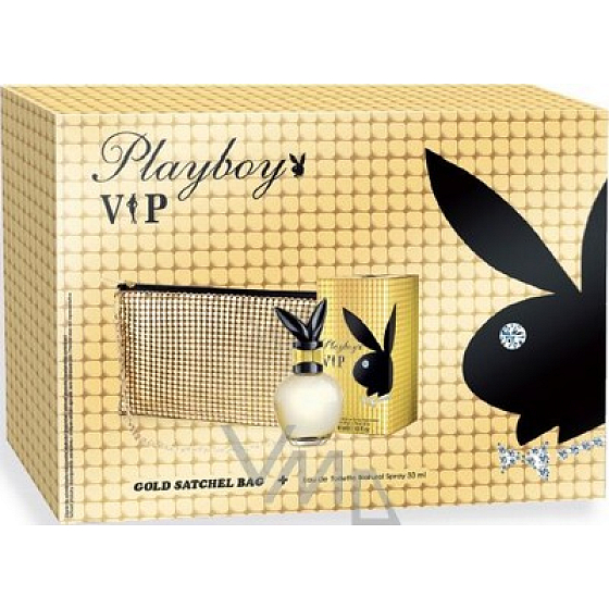 Playboy Vip for Her toaletná voda 30 ml + zlatá kabelka, darčeková sada