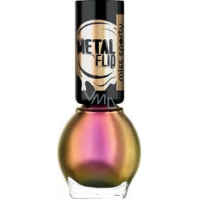 Miss Sporty Metal Flip lak na nechty 040 Tmavo bronzový 7 ml
