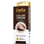 Delia Cosmetics Color Cream farbiace krém na obočie 3.0 Tmavohnedá 15 ml + 15 ml