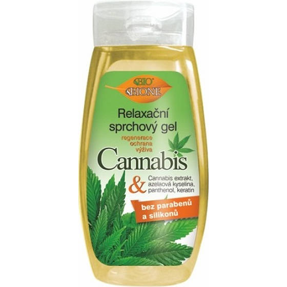 Bione Cosmetics Cannabis relaxačný sprchový gél pre všetky typy pokožky 260 ml