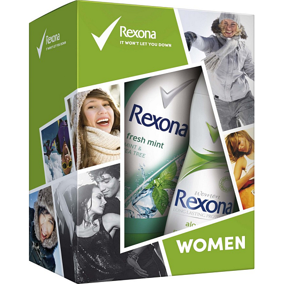Rexona Aloe Vera dezodorant sprej pre ženy 150 ml + Fresh Mint sprchový gél 250 ml, kozmetická sada