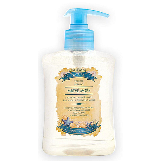 Bohemia Gifts Dead Sea Mŕtve more, Extrakt morských rias a soľou tekuté mydlo 300 ml