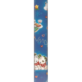 Ditipo Darčekový baliaci papier 70 x 200 cm Vianočné modrý Psíci 2013900