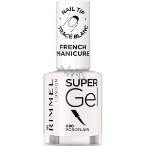 Rimmel London Super Gel French Manicure lak na nechty 090 Porcelain 12 ml