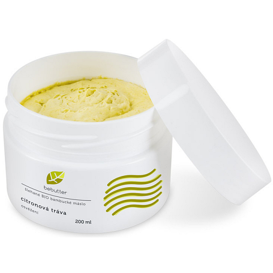 Aromatica Bebutter Bio Citrónová tráva šľahané bambucké maslo na unavené svaly 200 ml