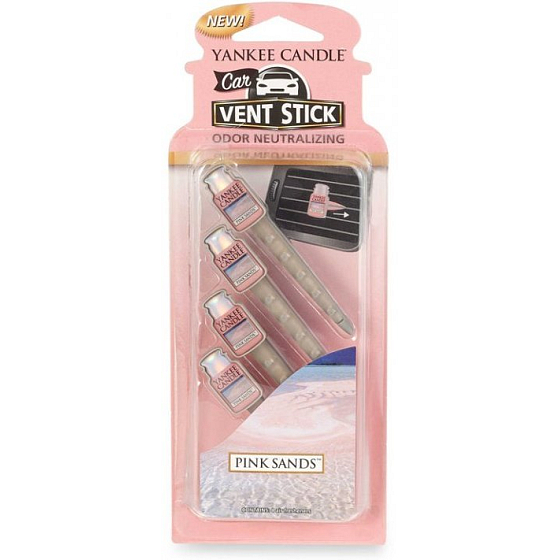 Yankee Candle Pink Sands - Ružové piesky vonné kolíčky do auta vonné kolíčky do auta 29 g x 4 kusy
