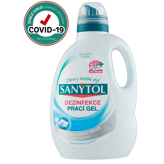 SANYTOL Dezinfekcia s vôňou sviežosti univerzálny gél na pranie 17 dávok 1,65 l