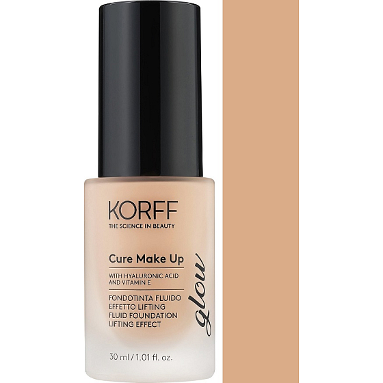 Korff Cure Make Up Fluid Foundation Lifting Effect Glow fluidný liftingový make-up 02 Almond 30 ml