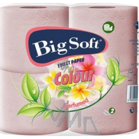 Big Soft Colour parfumovaný ružový 2 vrstvový 4 x 200 útržkov