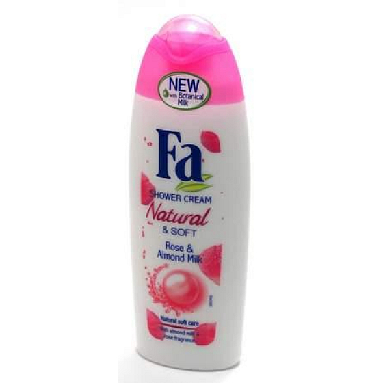 Fa Natural & Soft Rose & Almond Milk sprchový gél 250 ml