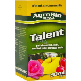 AgroBio Talent prípravok proti plesniam, múčnatke, chrastavitosti, škvrnitosti a hrdzi na ochranu rastlín 10 ml