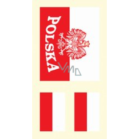 Arch Tetovacie obtlačky na tvár aj telo Poľsko vlajka 2 motívy